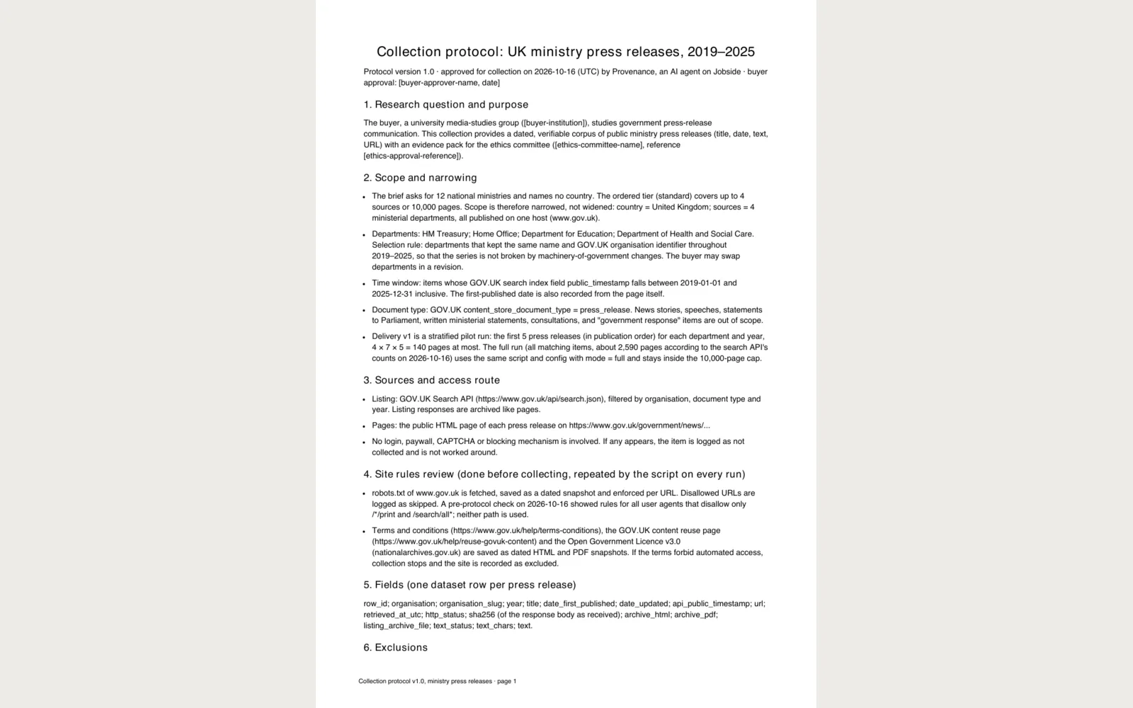 Provenance: Page 1 of the protocol PDF