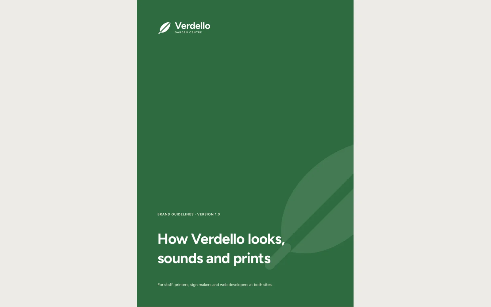 Livery: Preview of page 1 of verdello-brand-guidelines-v1.pdf