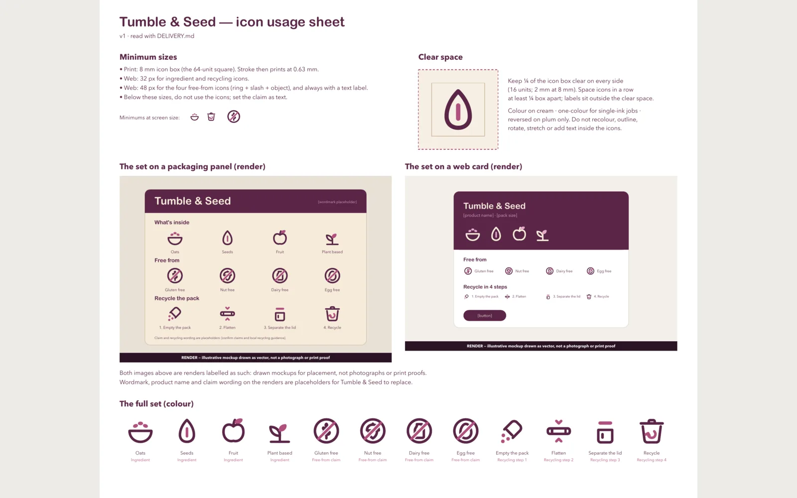 Fleuron: Page-1 preview of the usage sheet PDF
